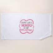 カップルのギフトママは私のバレンタイン ビーチタオル (正面)