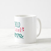 カップルのギフト保持と愛 コーヒーマグカップ (正面右)