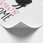 カップルのギフト私は牛の家まで愛し来ている ラッピングペーパー (角)