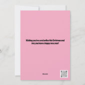 カップルのクリスマスストッキングカード シーズンカード (裏面)