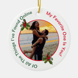 カップルのクリスマスセラミックオーナメント セラミックオーナメント