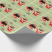 カップルのクリスマスプレゼント ラッピングペーパー (角)