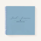 カップルのゲストノートブックへの手紙 | ライトブルー ノートブック (正面)