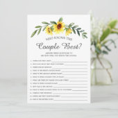 カップルのゲームを知っている最高のひまわり 招待状 (スタンド正面)