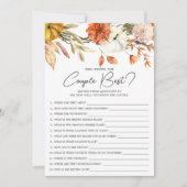 カップルのゲームを知っている最高のブライダルシャワー 招待状 (正面)