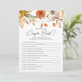 カップルのゲームを知っている最高のブライダルシャワー 招待状 (スタンド正面)