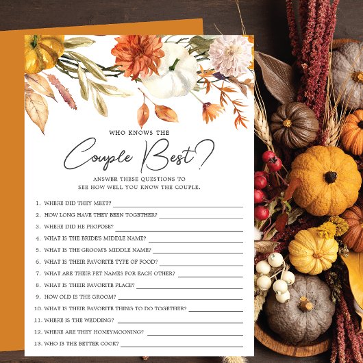 カップルのゲームを知っている最高のブライダルシャワー 招待状