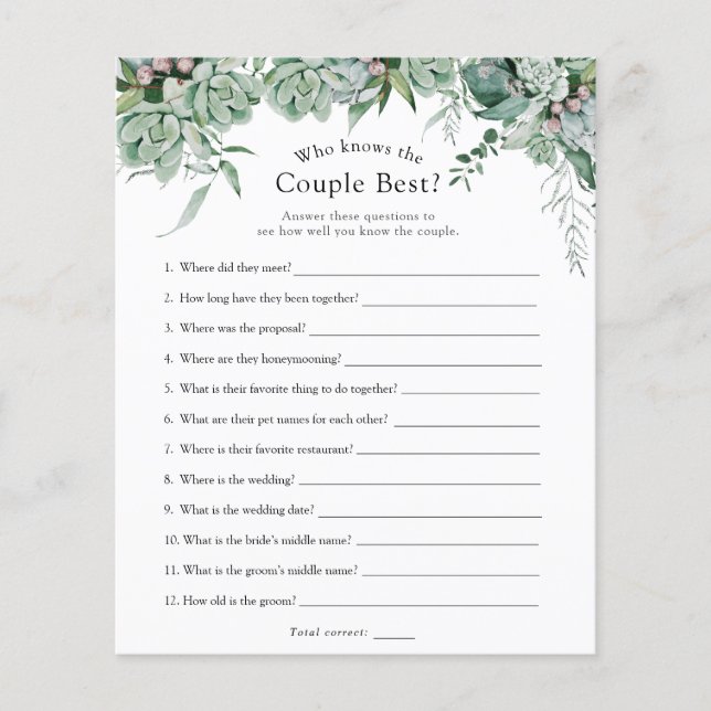 カップルのゲームを知っている最高の多肉肉 (正面)