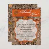 カップルのシカの雌ジカのBuを捜す4x5平らなサンキューカード サンキューカード (正面/裏面)