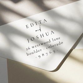 カップルのシックな書結婚道の差出人住所 セルフインキングスタンプ