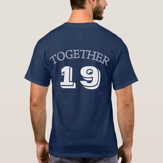 カップルのシャツ； TOGETHER SINCE... （シャツ1/2） Tシャツ (裏面)