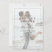 カップルのシャワーのミニマリストの写真招待状 招待状