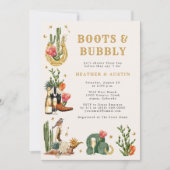 カップルのシャワーウェスタン招待状 招待状 (正面)