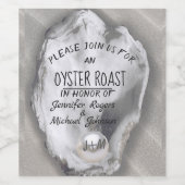 カップルのシャワーオイスターロースト ワインラベル (シングルラベル)