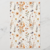 カップルのシャワーカードのための秋のワイルドフラワーズアドバイス チラシ (裏面)