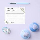 カップルのシャワーゲームカードのための緑のアドバイス チラシ (シングル)