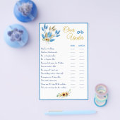 カップルのシャワーゲームカードフライヤーの上または下 チラシ (シングル)