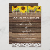 カップルのシャワーサンフラワーファームハウス 招待状 (正面/裏面)