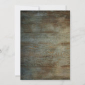 カップルのシャワーダークウッドスクリプトピンクアジサイ 招待状 (裏面)