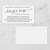 カップルのシャワーレシピの要求招待状 エンクロージャーカード (正面/裏面)