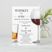 カップルのシャワー前のウイスキー&ワイン 招待状 (スタンド正面)
