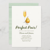 カップルのシャワー完璧なペア 招待状 (正面/裏面)