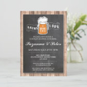 カップルのシャワー招待状の前にBREWS 招待状 (スタンド正面)