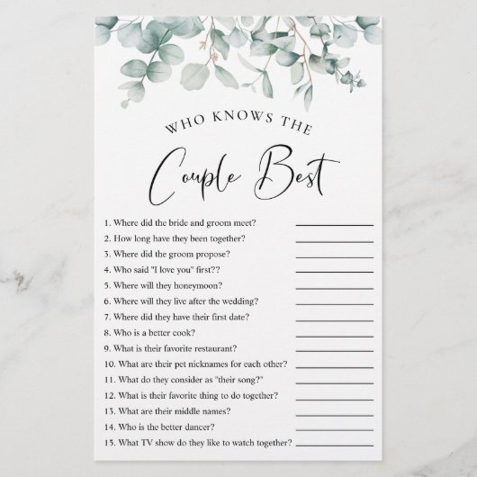 カップルのシャワー最高のゲームを知るユーカリ (正面)