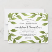 カップルのシャワー植物水の色ウィローズ 招待状 (正面)
