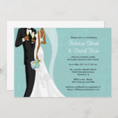 カップルのシャワー-バージョン2 招待状 (正面/裏面)