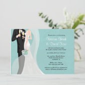 カップルのシャワー-版1 招待状 (スタンド正面)