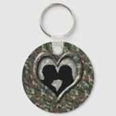 カップルのシルエキスをするット(カモフラージュ) キーホルダー (正面)