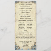 カップルのシルエットツリーヴィンテージ結婚式プログラム プログラム (裏面)