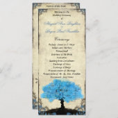 カップルのシルエットツリーヴィンテージ結婚式プログラム プログラム (正面/裏面)