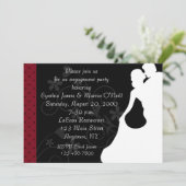 カップルのシルエット 招待状 (スタンド正面)