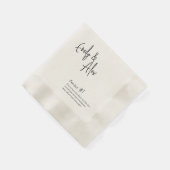 カップルのスクリプトおもしろい結婚ファクトのナプキン 縁ありカクテルナプキン (角)