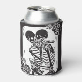 カップルのスケルトン 缶クーラー (缶正面)