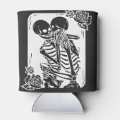 カップルのスケルトン 缶クーラー (裏面)
