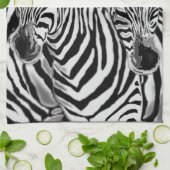 カップルのゼブラキッチンタオル – 色を選択 キッチンタオル (折り畳み)