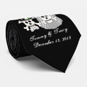 カップルのタイを結婚するどくろ印 ネクタイ (ロール)