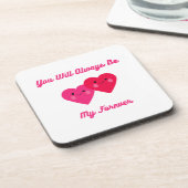 カップルのハート コースター (左側)