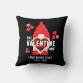 カップルのバレンタイン格言愛は決して失敗しない クッション (裏面)