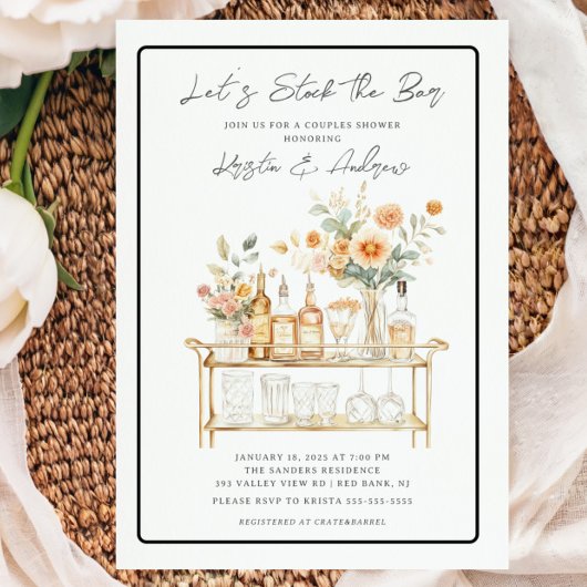 カップルのバーシャワーを予約しよう 招待状