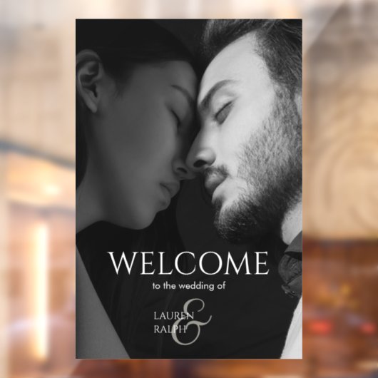 カップルのフォトウェルカムウィンドウ結婚の貼り付けサイン ウィンドウサイン (シート2)