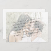 カップルのフォトスクリプト結婚式招待状 招待状 (正面/裏面)