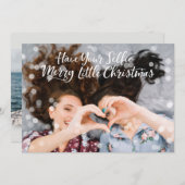 カップルのフォトフェアリーライト | 休日おもしろいの挨拶 シーズンカード (正面/裏面)