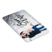 カップルのフォトブラシスクリプトを保存すモダンる マグネット (右側)