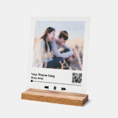 カップルのフォトミュージックプラークQRコード アクリルサイン (傾斜)