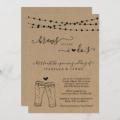 カップルのブライダルシャワーの招待をする前にブリーズ 招待状 (正面/裏面)