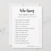 カップルのブライダルシャワーカードを知るミニマル セーブザデート (正面)